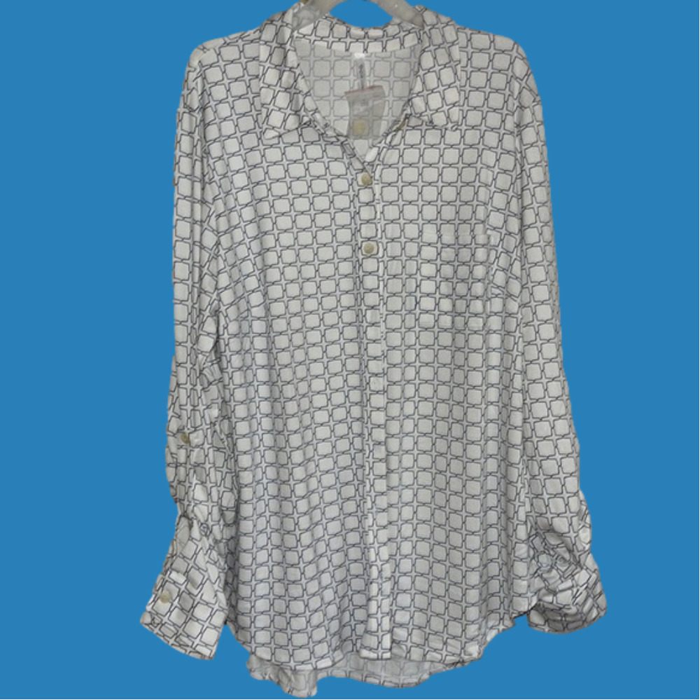 NWOT DNA couture button down top L